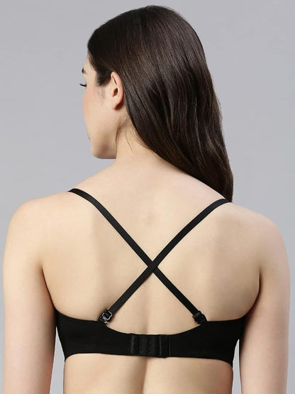 Enamor Strapless and Multiway Styling Women's Everyday Cotton Tube Bra - Perfect Shaping, Non-Padded, Wirefree, High-Coverage - A019