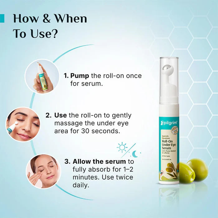 Pilgrim Squalane Roll-On Under Eye Serum