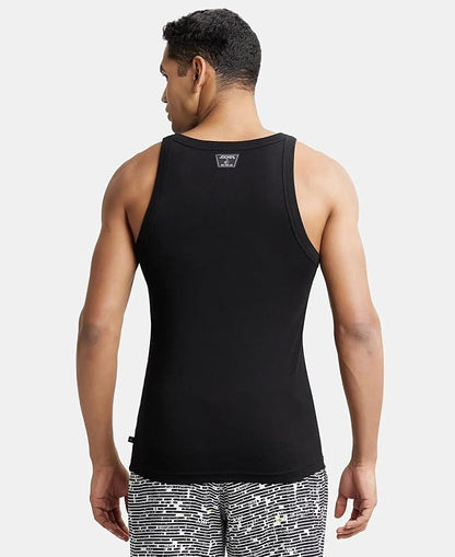 Jockey US26 Men's Super Combed Cotton Rib Square Neckline Vest