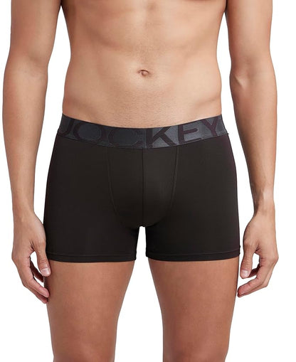 Jockey IC28 Men's Tactel Microfiber Elastane Stretch Solid Trunk with Moisture Move Treatment