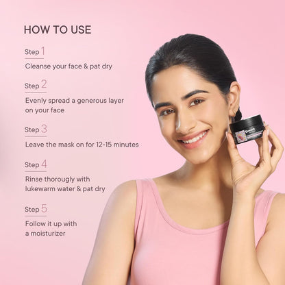 Quench Brightening Pink Clay Mask  Korean Clay Mask with Cherry Blossom & Kaolin Clay  Made in Korea (50ml)