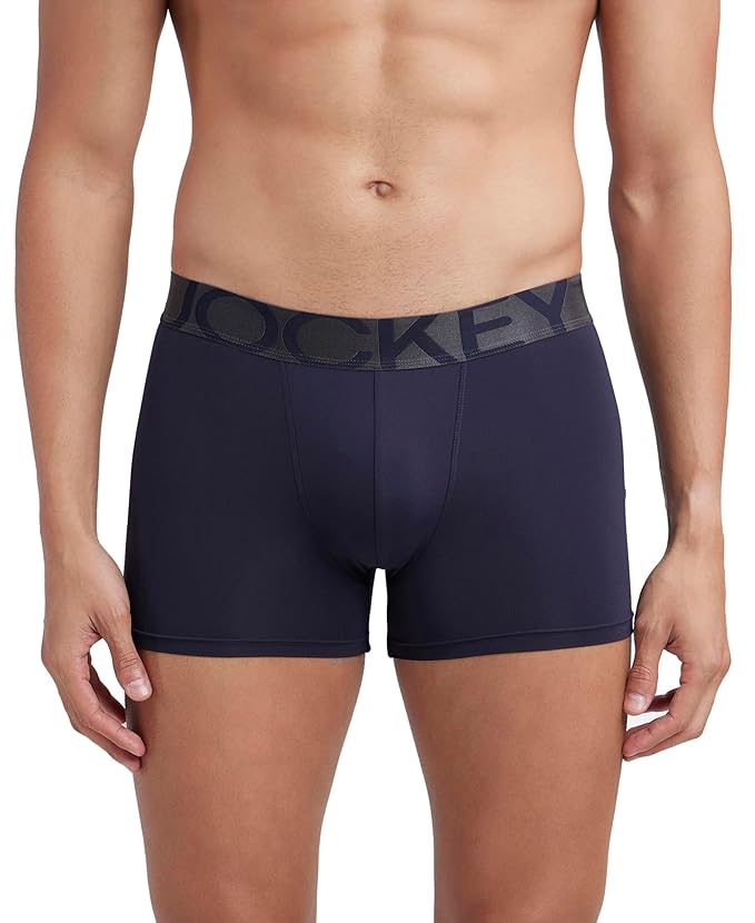 Jockey IC28 Men's Tactel Microfiber Elastane Stretch Solid Trunk with Moisture Move Treatment
