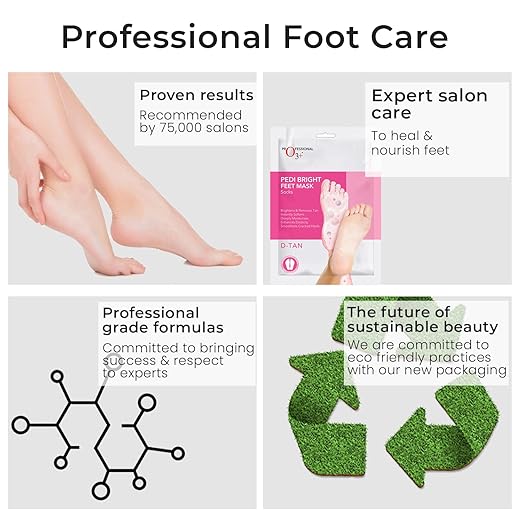 O3+ Pedi Bright Foot Socks Cream Mask