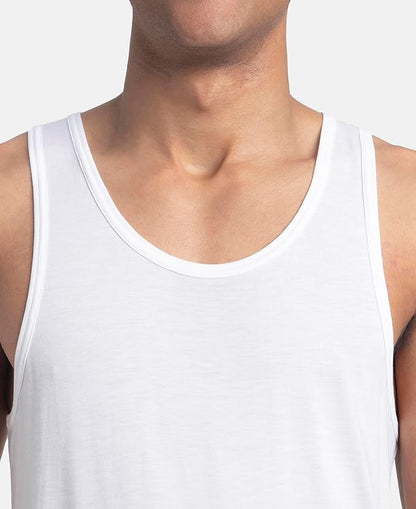 Jockey LM04 Men's Bamboo and Tencel Modal Blend Sleeveless Vest with Extended Length