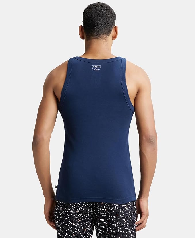 Jockey US26 Men's Super Combed Cotton Rib Square Neckline Vest