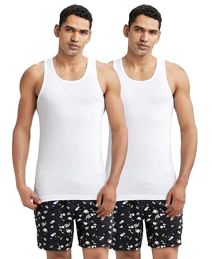 Jockey 8820 Men's Super Combed Cotton Round Neck Slim Fit Sleeveless Vest