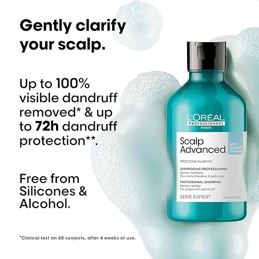 L'Oréal Professionnel Serie Expert Instant Clear Shampoo | For anti-dandruff action | Soothes the scalp & controls flakes
