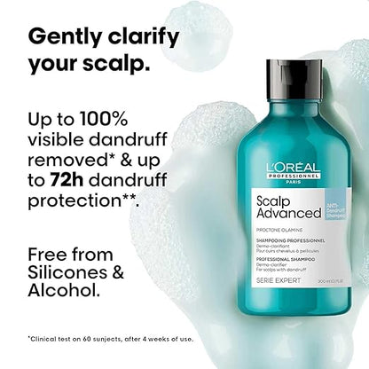 L'Oréal Professionnel Serie Expert Instant Clear Shampoo | For anti-dandruff action | Soothes the scalp & controls flakes