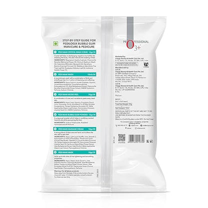 O3+ Pedilogix Bubblegum Manicure Pedicure Kit for Hand and Feet Lightening, Softening and Massage (1 Pc, 55 g 10ML)