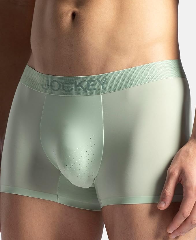 Jockey IC44 Men's Tactouch Microfiber Elastane Stretch Seamfree Bonded Solid Trunk with Internal Breathable Mesh