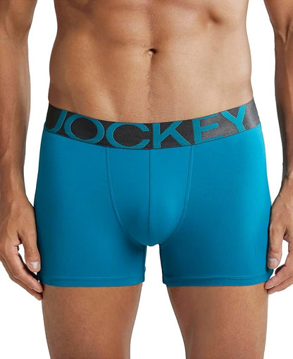 Jockey IC28 Men's Tactel Microfiber Elastane Stretch Solid Trunk with Moisture Move Treatment