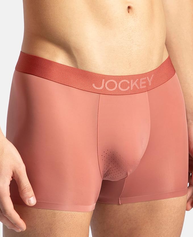 Jockey IC44 Men's Tactouch Microfiber Elastane Stretch Seamfree Bonded Solid Trunk with Internal Breathable Mesh