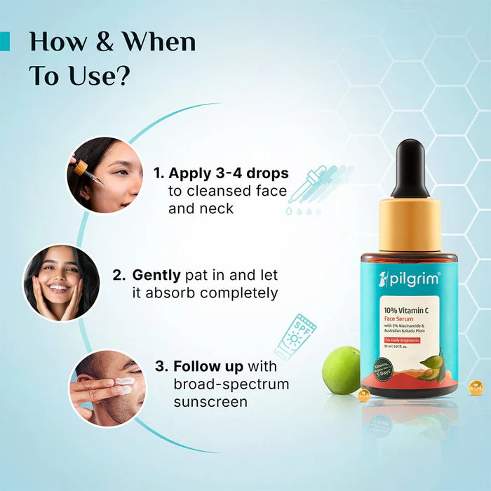 Pilgrim 10% Vitamin C Face Serum For Daily Brightness