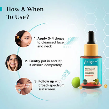 Pilgrim 10% Vitamin C Face Serum For Daily Brightness