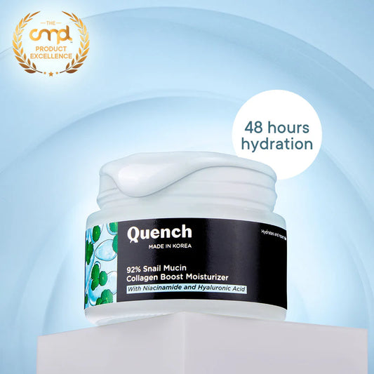 Quench 92% Snail Mucin Collagen Boost Moisturizer with Niacinamide & Hyaluronic Acid - 50 ml
