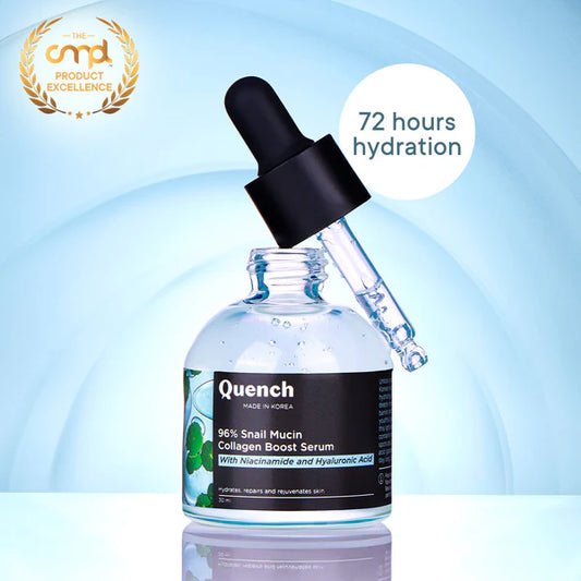 Quench 96% Snail Mucin Collagen Boost Serum with Niacinamide & Hyaluronic Acid - 30 ml