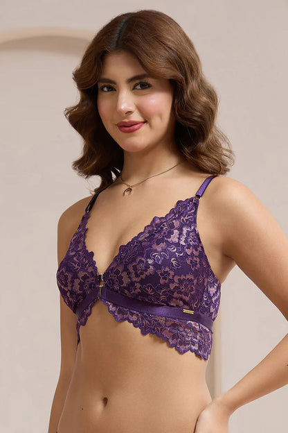 Amante  Femme Lace Padded Non-Wired Demi Bra 06001