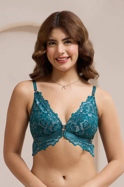 Amante  Femme Lace Padded Non-Wired Demi Bra 06001