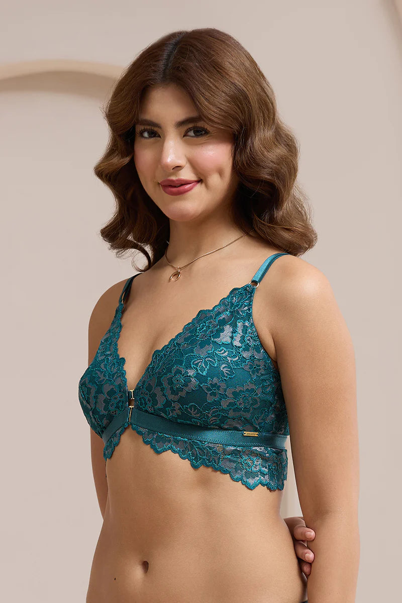 Amante  Femme Lace Padded Non-Wired Demi Bra 06001