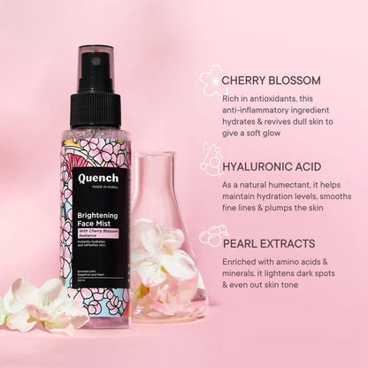 Quench Brightening Face Mist Toner with Cherry Blossom Radiance - 100 ML