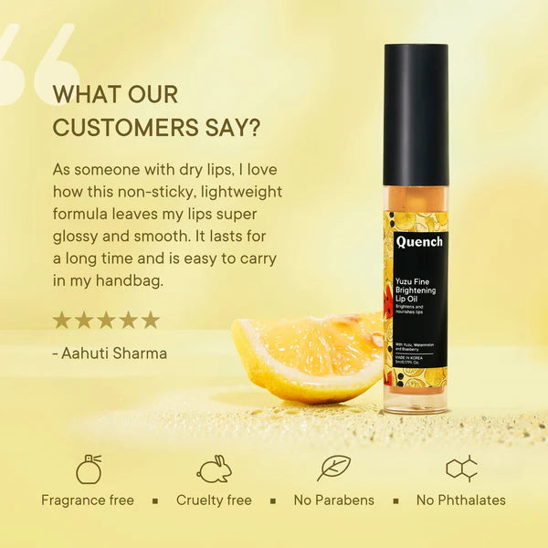 Quench Brightening Lip Oil with Yuzu Vitamin C - 5 ML