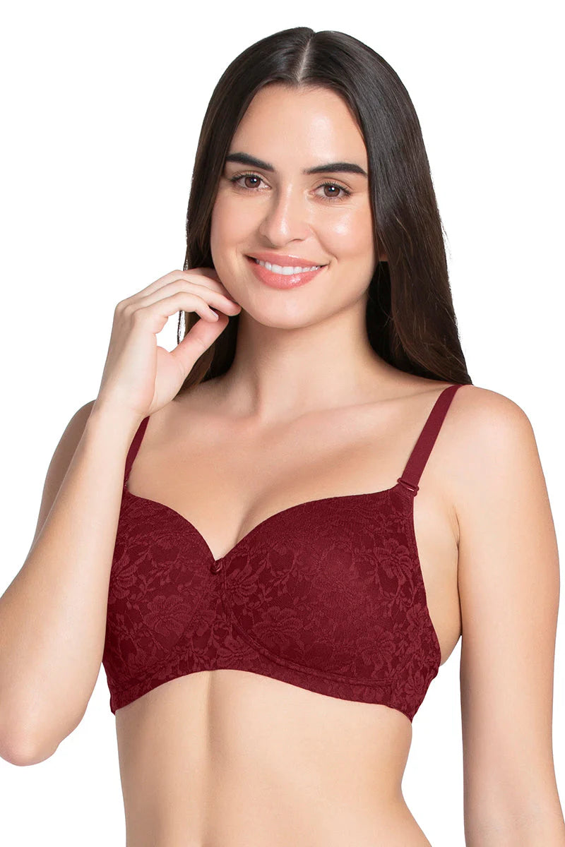 Amante  Floral Romance Non Wired Lightly Padded Non-Wired Full Coverage Bra-10306