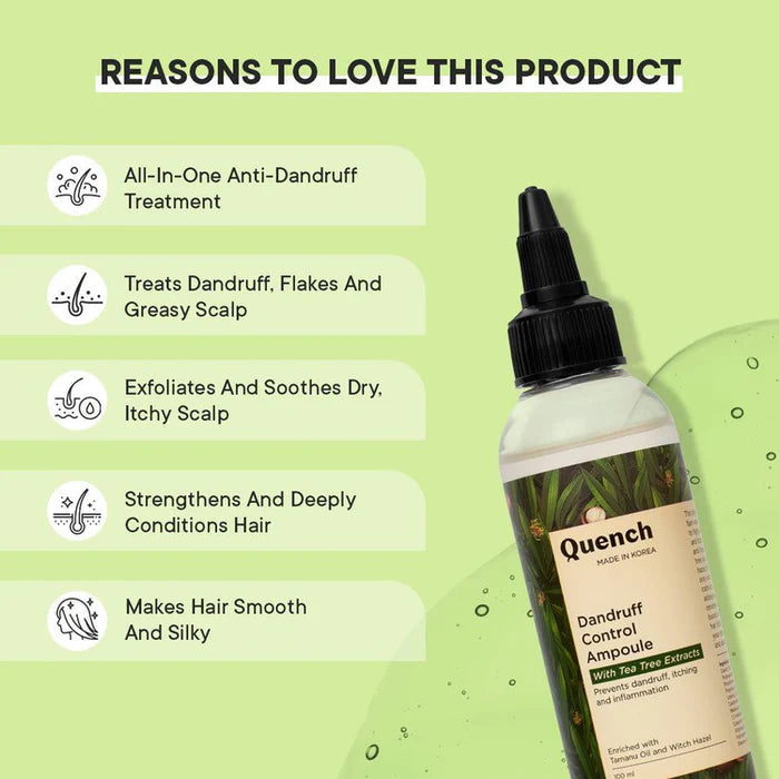 Quench Dandruff Control Ampoule with Tea Tree Extracts - 100 ML