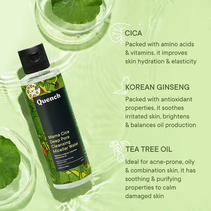 Quench Deep Pore Cleansing Micellar Water with Cica Herb Repair-30ml