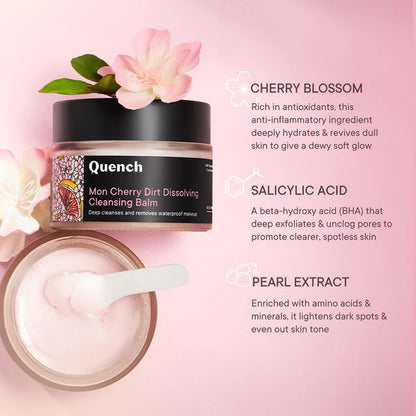 Quench Dirt Dissolving Daily Cleansing Balm with Cherry Blossom Radiance - 50 ML