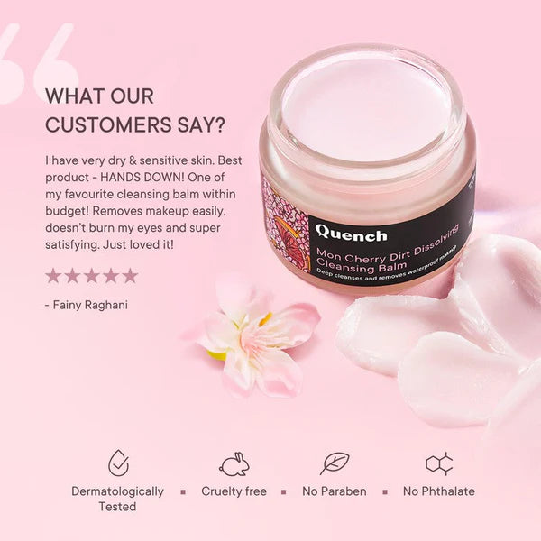 Quench Dirt Dissolving Daily Cleansing Balm with Cherry Blossom Radiance - 50 ML