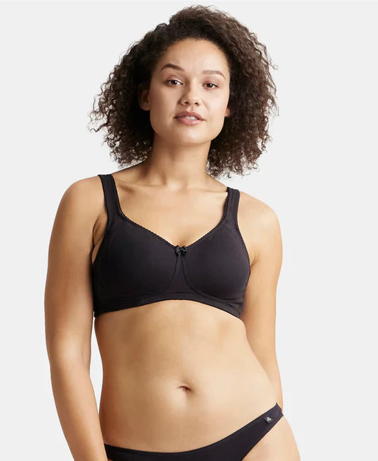 Jockey ES24X Plus Size Bra | Wirefree | Non Padded | Full Coverage with Plush Lining Cup| Super Combed Cotton Elastane Fabric