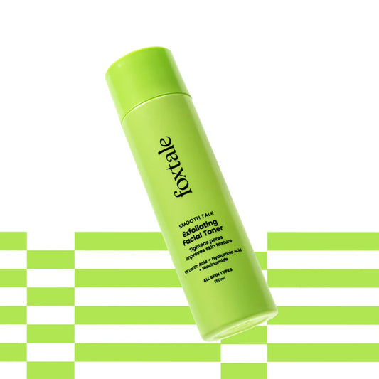 Foxtale Exfoliating Facial Toner 5% Lactic Acid + Niacinamide for brighter skin & tighter pores | 150 ml