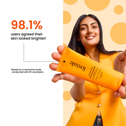 Foxtale SPF 50 Glow Sunscreen Bright and protected skin with Vitamin C + Niacinamide | 50ml