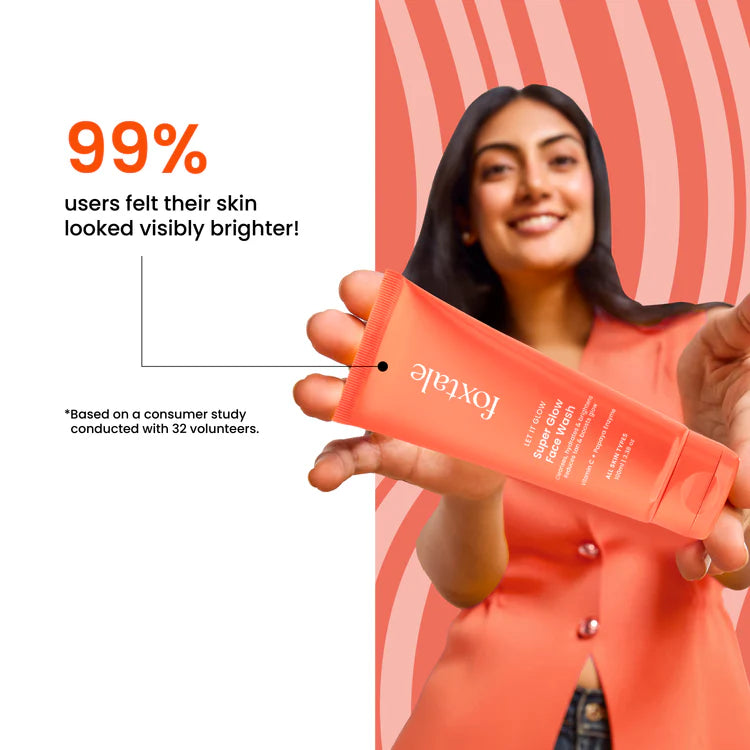 Foxtale Super Glow Face Wash Your daily tan remover & glow booster | 100ml