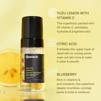 Quench Foaming Face Wash with Yuzu Vitamin C - 100 ML
