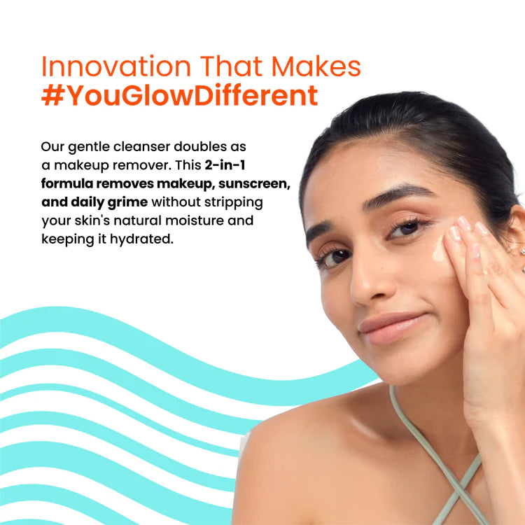 Foxtale Hydrating Face Wash Face Wash That Doubles As A Makeup Remover | 100 ml