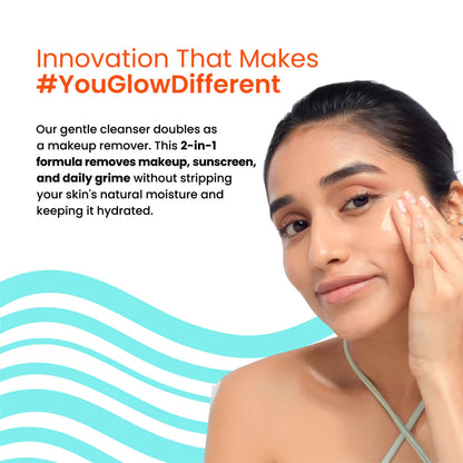 Foxtale Hydrating Face Wash Face Wash That Doubles As A Makeup Remover | 100 ml