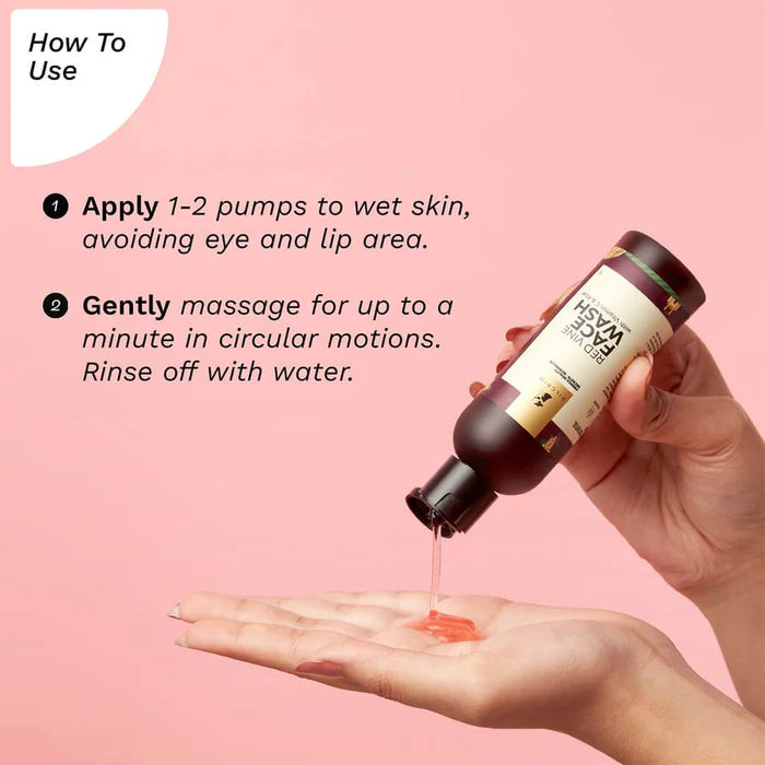 Pilgrim Red Vine Face Wash with Vitamin C & Aloe