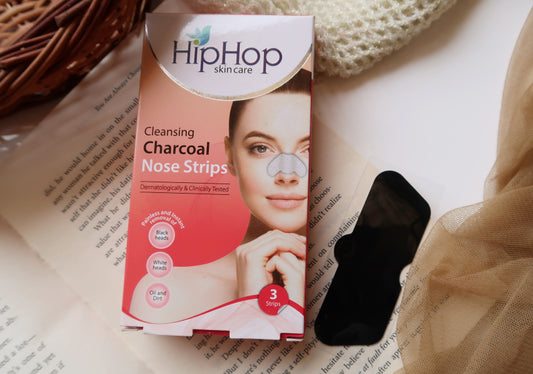 Hiphop Skin care Cleansing Charcoal Nose Strips for Women - Blackhead Remover & Pore Cleanser (3 Strips)