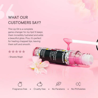 Quench Illuminating Lip Oil with Cherry Blossom Radiance - 5 ML