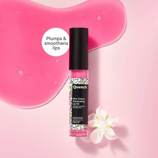 Quench Illuminating Lip Oil with Cherry Blossom Radiance - 5 ML