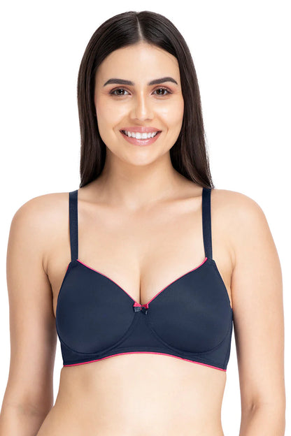 Amante  Casual Chic Solid Padded Non-Wired T-Shirt Bra-10901