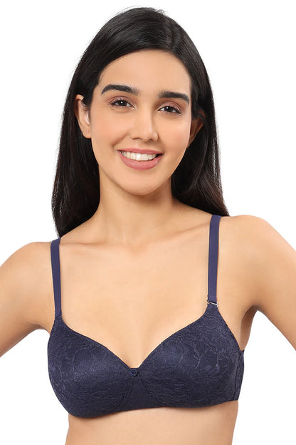 Amante  Floral Romance Non Wired Lightly Padded Non-Wired Full Coverage Bra-10306