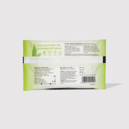 Pee Safe Natural Intimate Wipes For Women (10N)