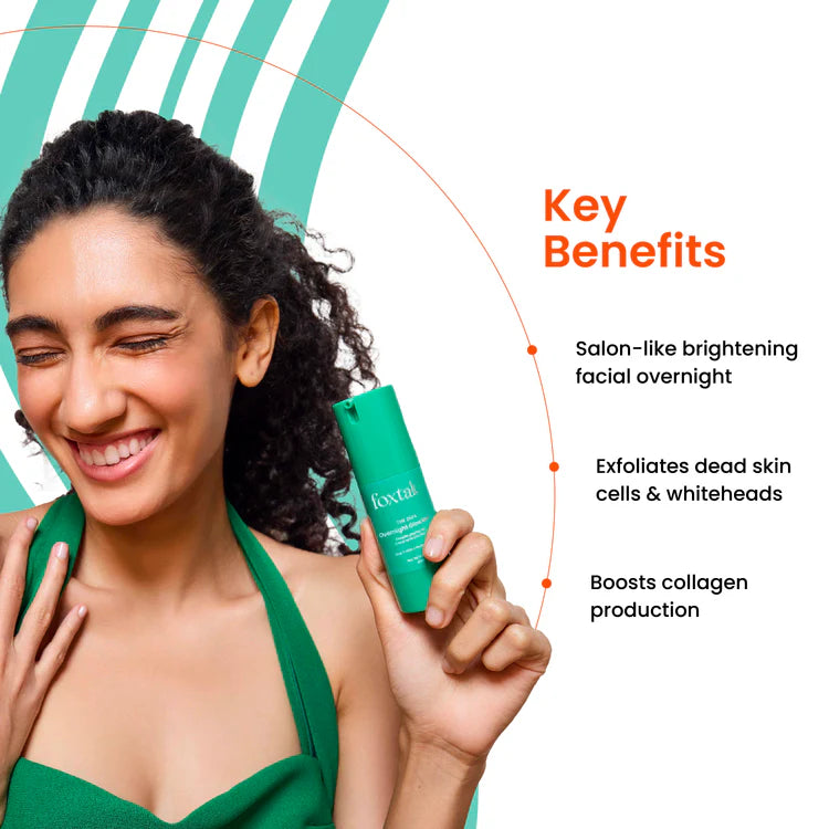 Foxtale Overnight Glow Mask For a salon-like brightening facial overnight | 30ml