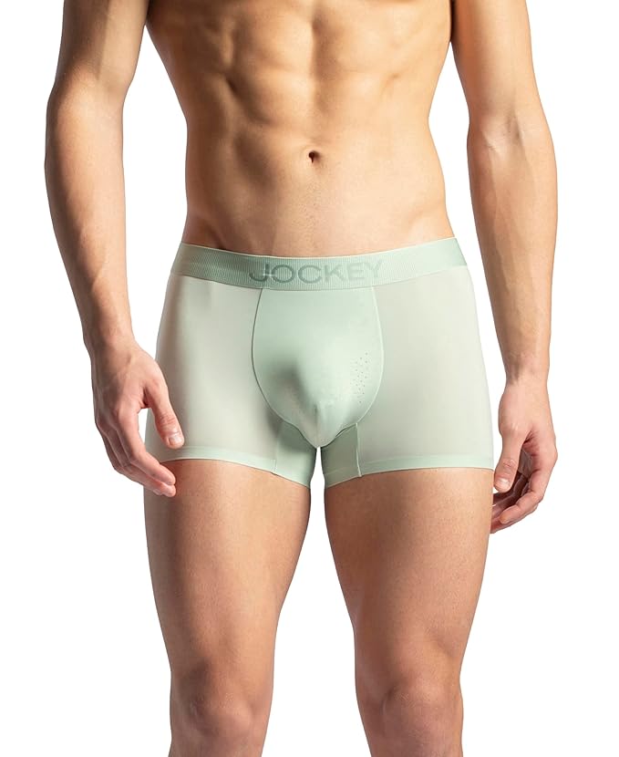 Jockey IC44 Men's Tactouch Microfiber Elastane Stretch Seamfree Bonded Solid Trunk with Internal Breathable Mesh