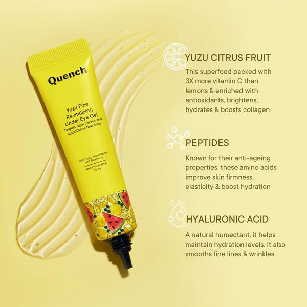Quench Revitalizing Under Eye Gel with Yuzu Vitamin C - 15 ML