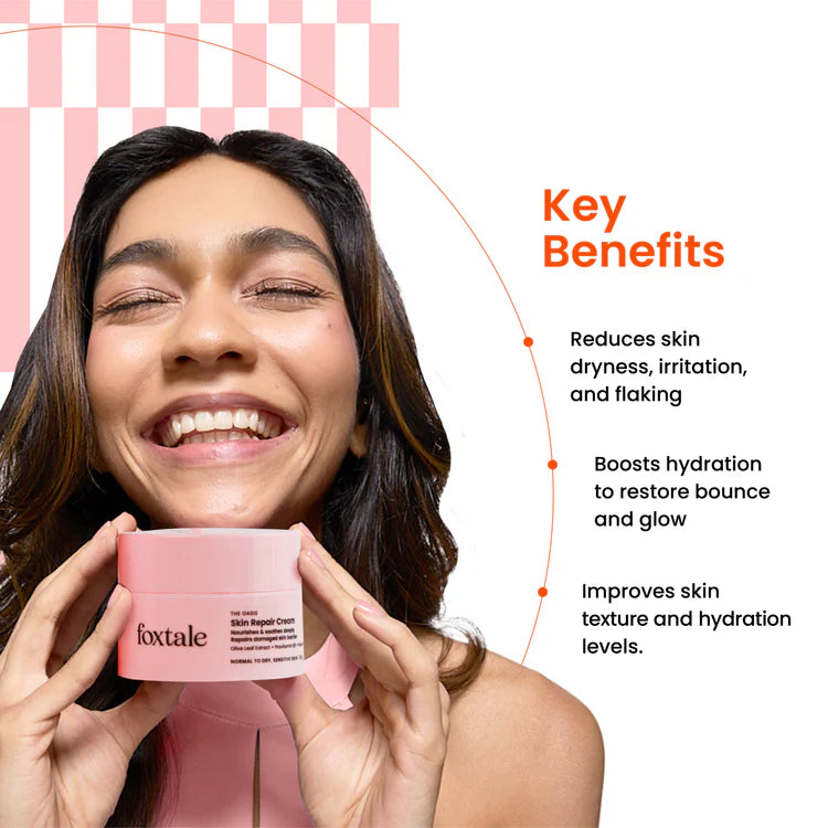 Foxtale Skin Repair Cream Nourishes deeply & repairs damaged skin barrier | 50 g