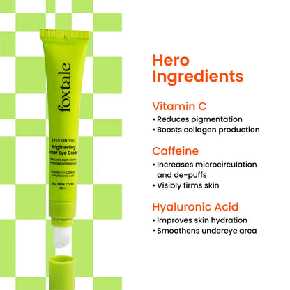 Foxtale Brightening Under Eye Cream A dark circle reducing eye cream that works like a under eye filler | 20 ml