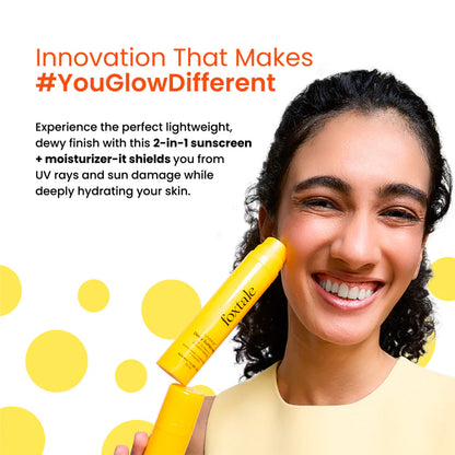 Foxtale SPF 70 Dewy Finish Sunscreen for Dry Skin Provides protection from UV rays and enhances overall complexion | 50ml